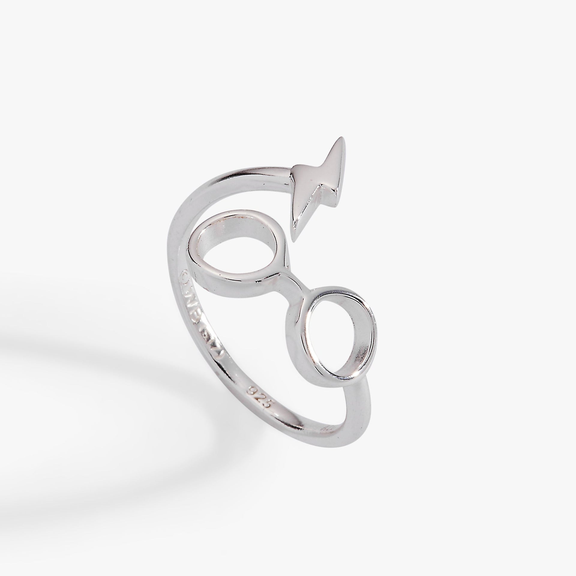 Harry Potter Glasses and Scar Wrap Ring in Sterling Silver 925