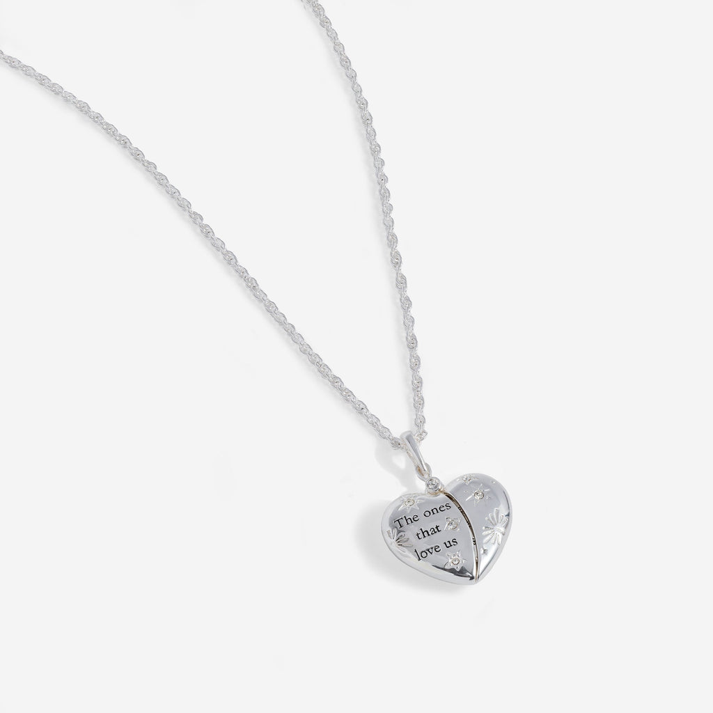 Harry Potter themed heart-shaped locket necklace on an adjustable chain with crystal detail