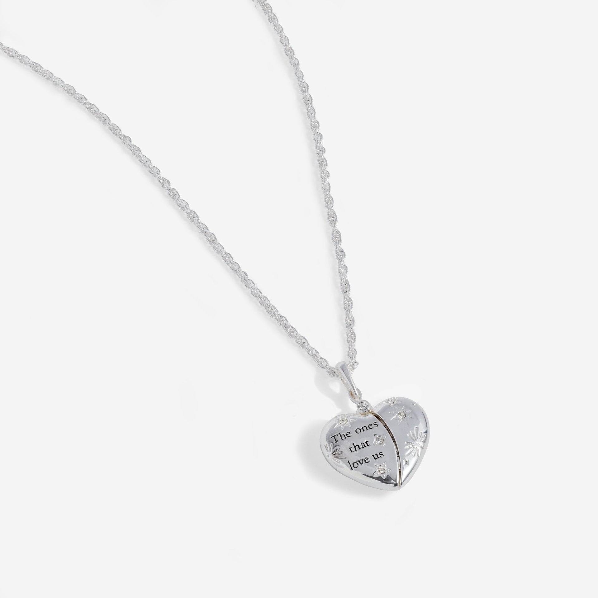 Harry Potter themed heart-shaped locket necklace on an adjustable chain with crystal detail