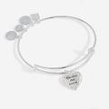 Harry Potter expandable wire bangle with heart charm and glass crystal accents