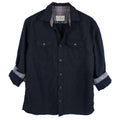 Haven long sleeve cotton button up shirt with double front pockets in a classic fit