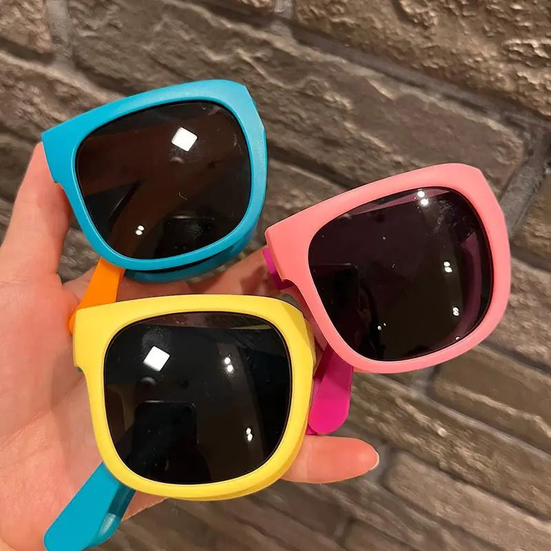 Foldable Children's Sunglasses for Ages 5-10 (Cute Design)