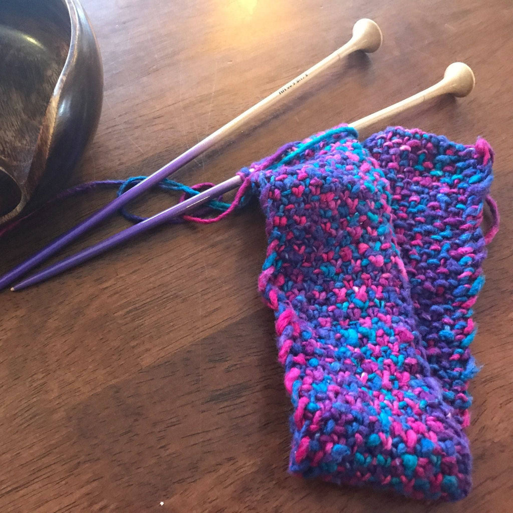 Handmade Knit or Crochet Headband Kit – Pink and Blue