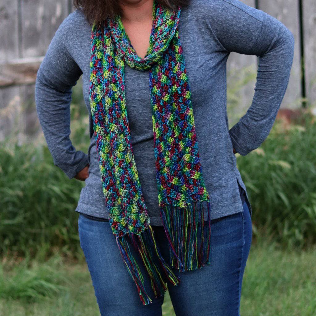 Headlands Crochet Scarf Pattern - Easy DIY Bohemian Scarf Project