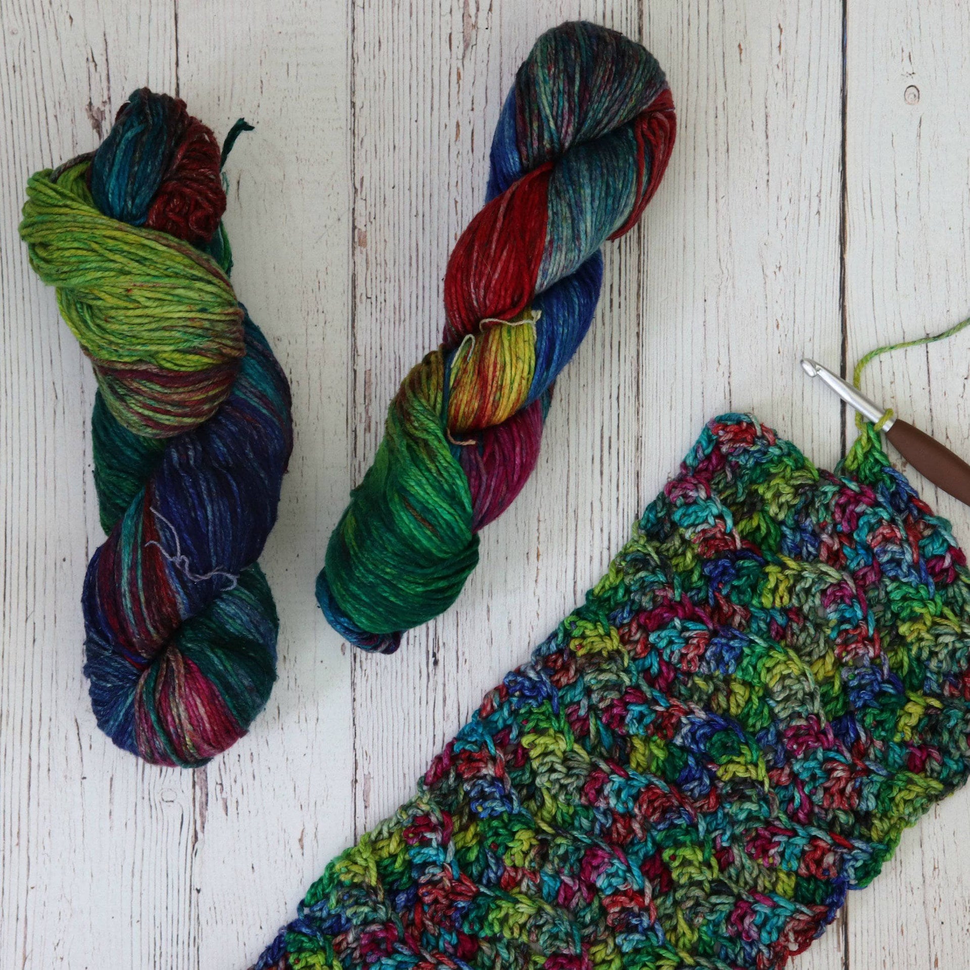 Headlands Crochet Scarf Kit - Easy DIY Silky Recycled Silk Yarn