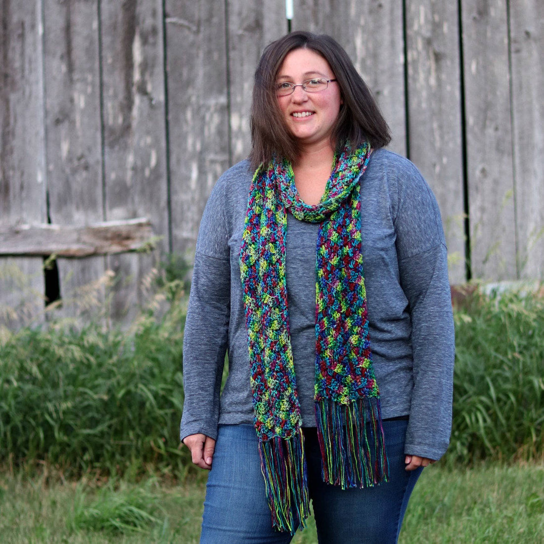 Headlands Crochet Scarf Kit - Easy DIY Silky Recycled Silk Yarn