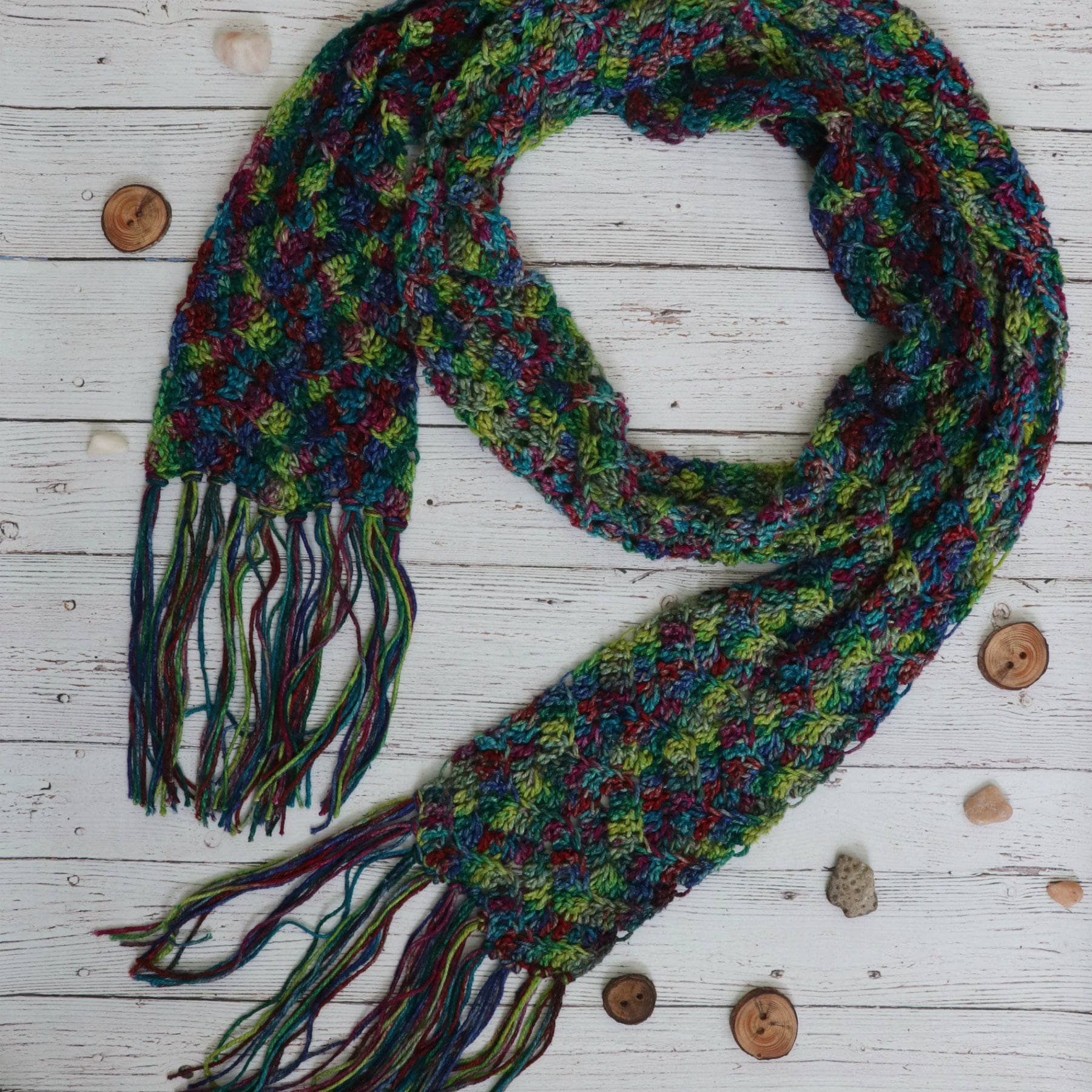 Headlands Crochet Scarf Pattern - Easy DIY Bohemian Scarf Project