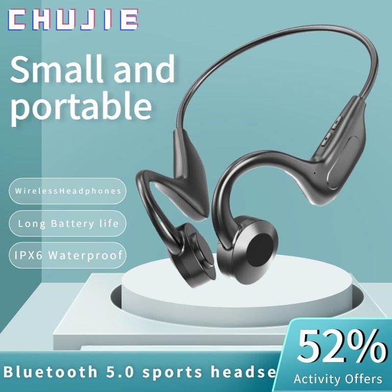 Single wireless Bluetooth 5.0 earpiece for business and sports