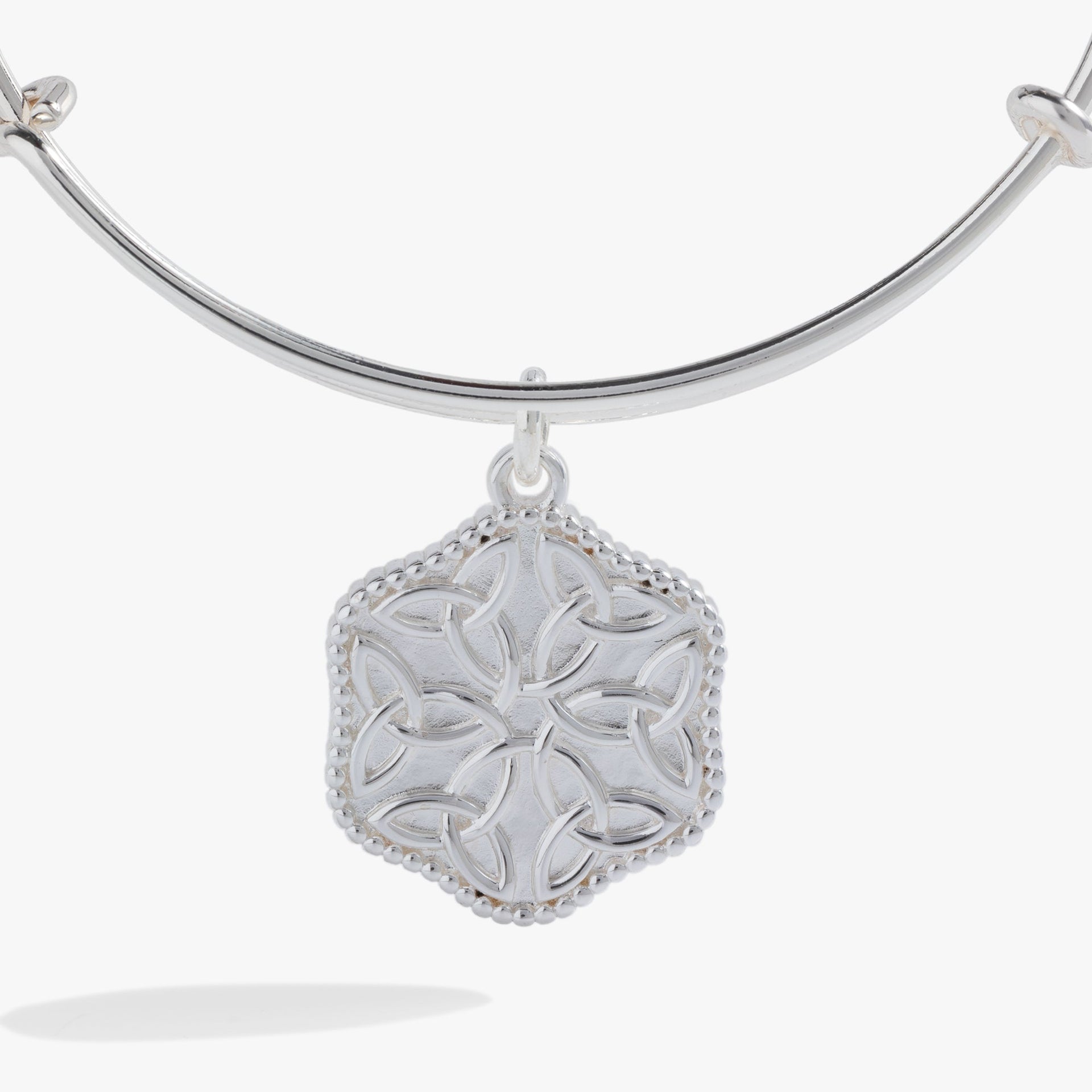 Healing Love Bangle Bracelet with Inscribed Crystal Detail
