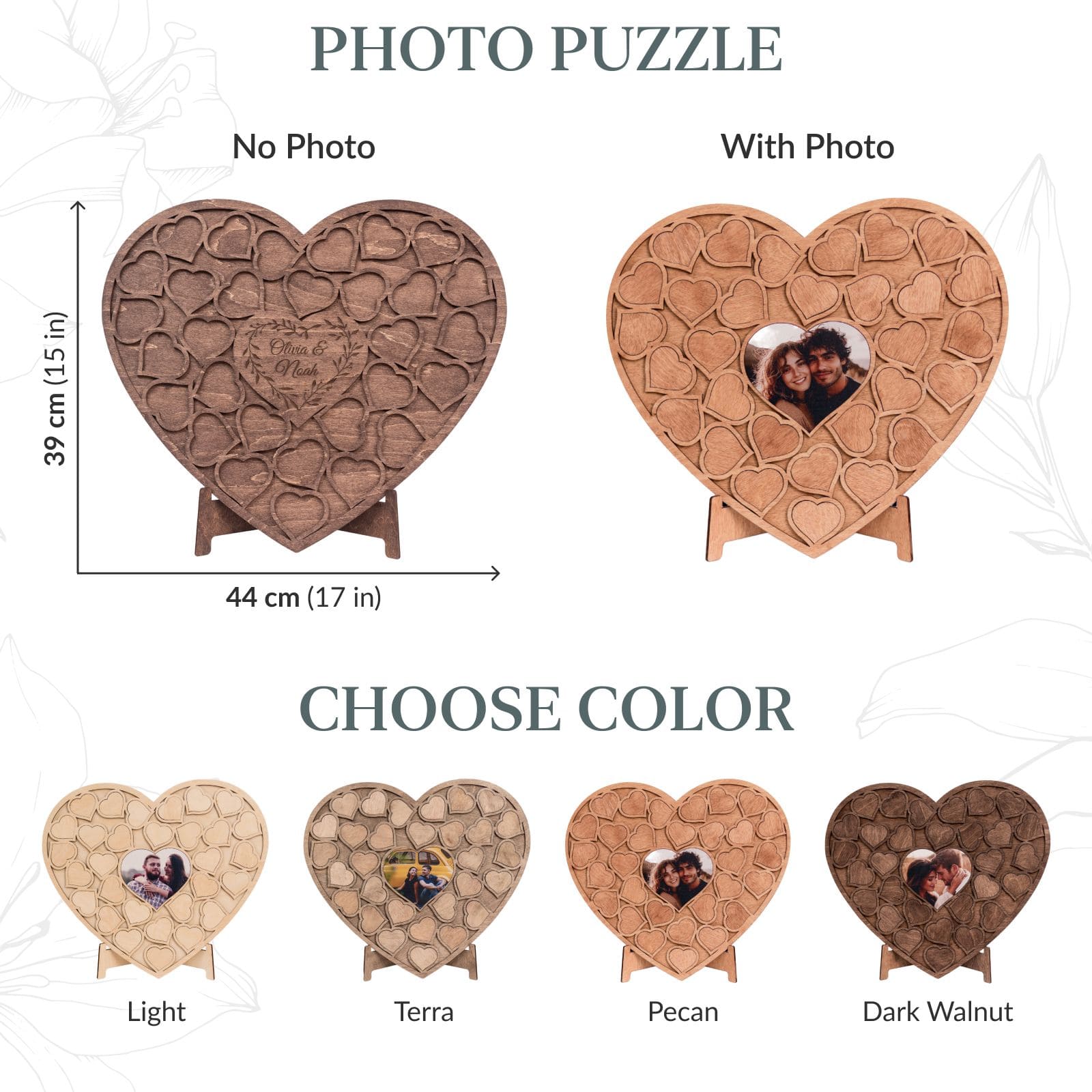 Custom Heart Photo Puzzle - Personalized Romantic Valentine Gift
