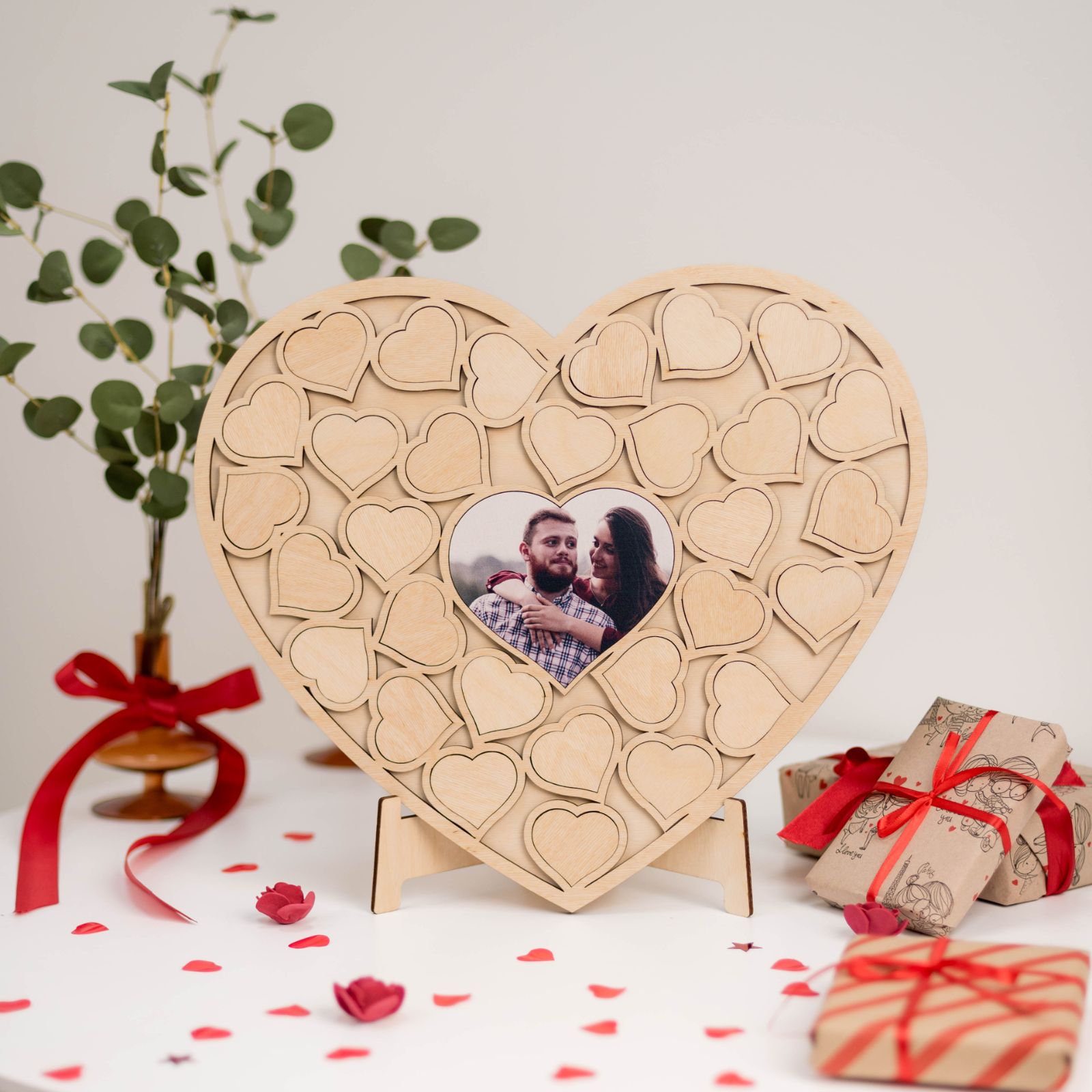 Custom Heart Photo Puzzle - Personalized Romantic Valentine Gift
