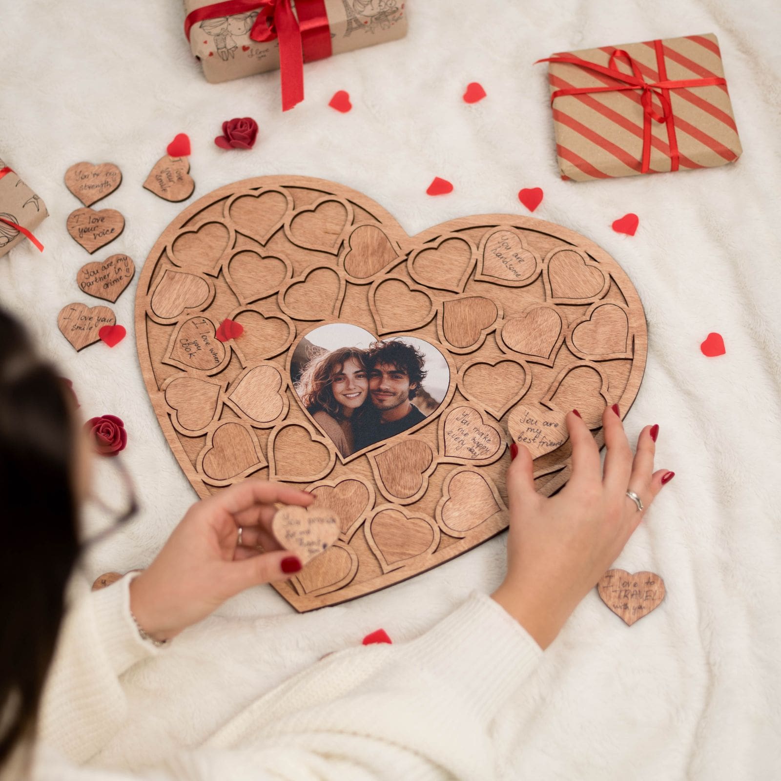 Custom Heart Photo Puzzle - Personalized Romantic Valentine Gift