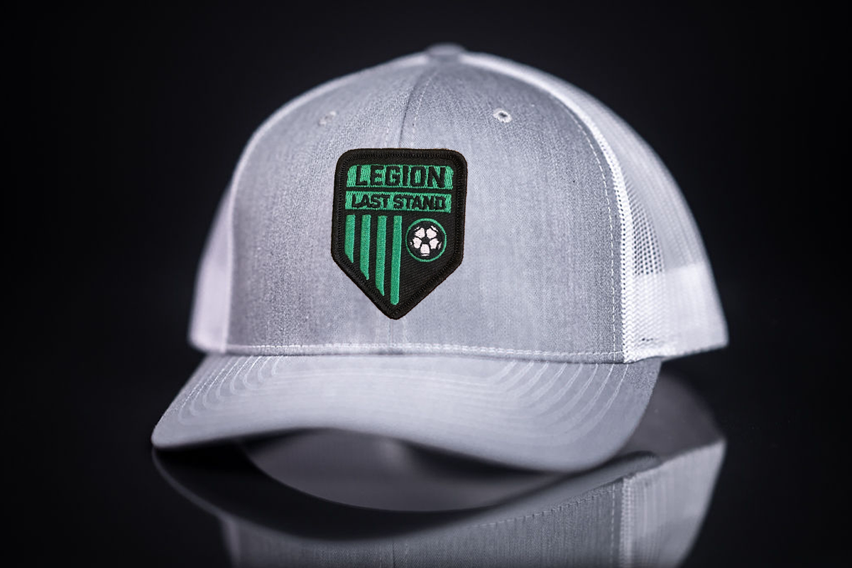 Legion Shield Curved Bill Mesh Snapback Hat for Austin Soccer Fans