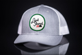 Unisex 18 Circle mesh snapback golf hat with a curved bill in a solid color finish.