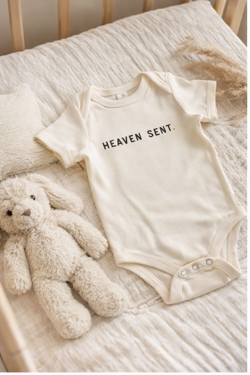 Heaven Sent Infant Onesie - Minimalist Cotton Bodysuit