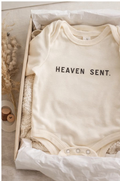 Heaven Sent Infant Onesie - Minimalist Cotton Bodysuit
