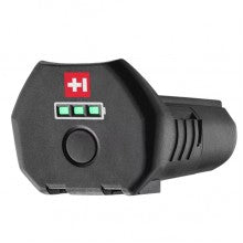 Heiniger Sirius Li-Ion replacement battery in matte black with red and green status indicators