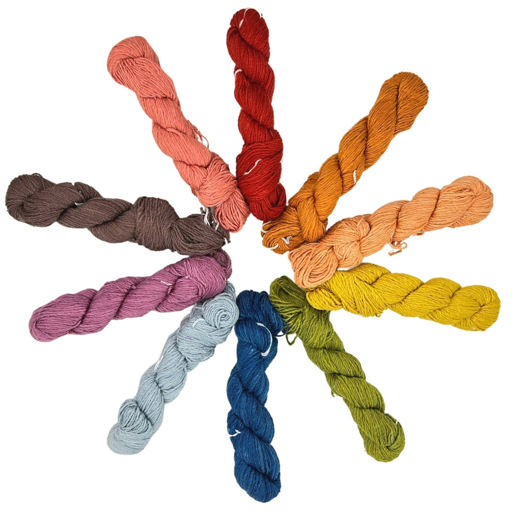 Herbal Dyed Rainbow Shawl Knit & Crochet Project Kit