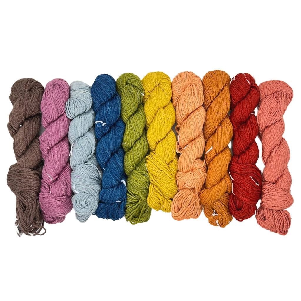Herbal Dyed Rainbow Shawl Knit & Crochet Project Kit
