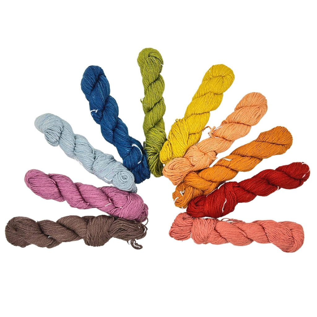 Herbal Dyed Rainbow Shawl Knit & Crochet Project Kit