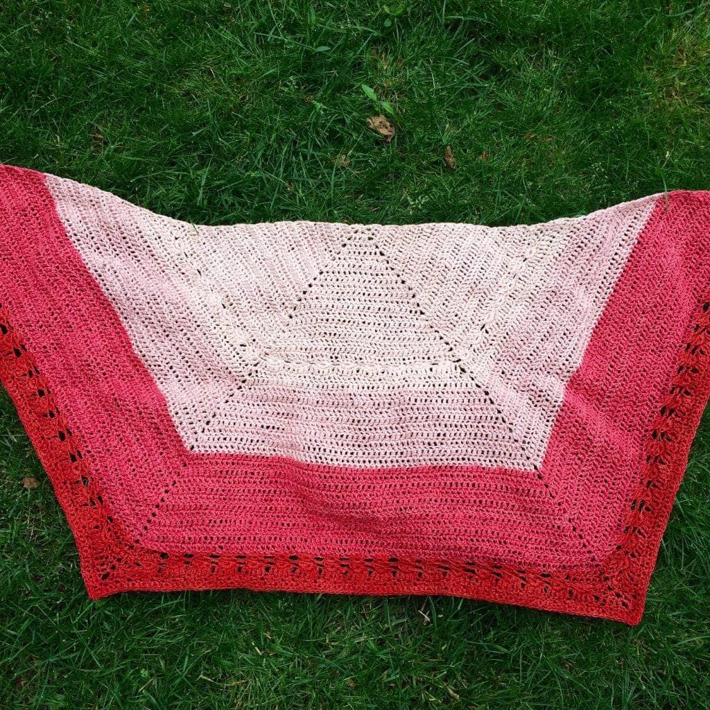 Herbal Sunrise Shawl Crochet Kit - DIY Bohemian Earth Tone Wrap