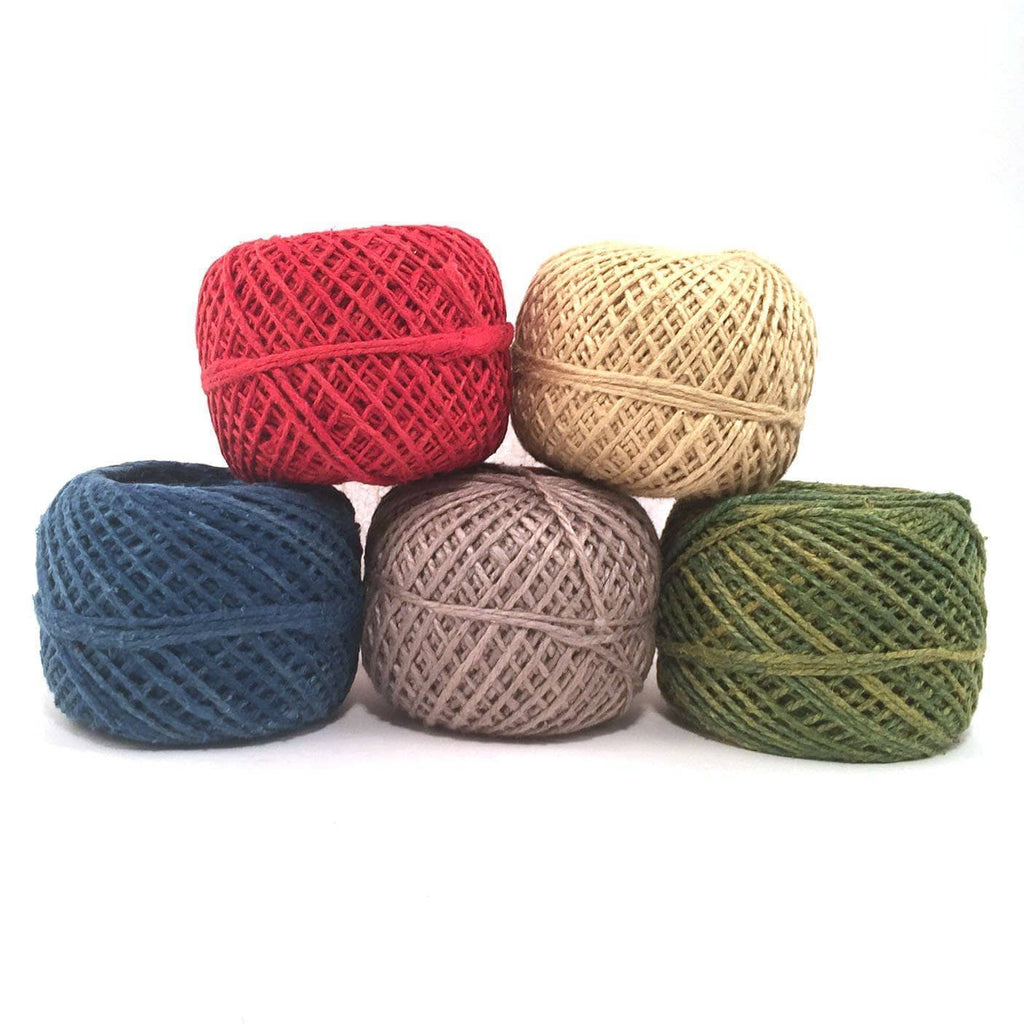 Herbal Sunrise Knit Shawl DIY Kit - Striped Bohemian Silk Yarn