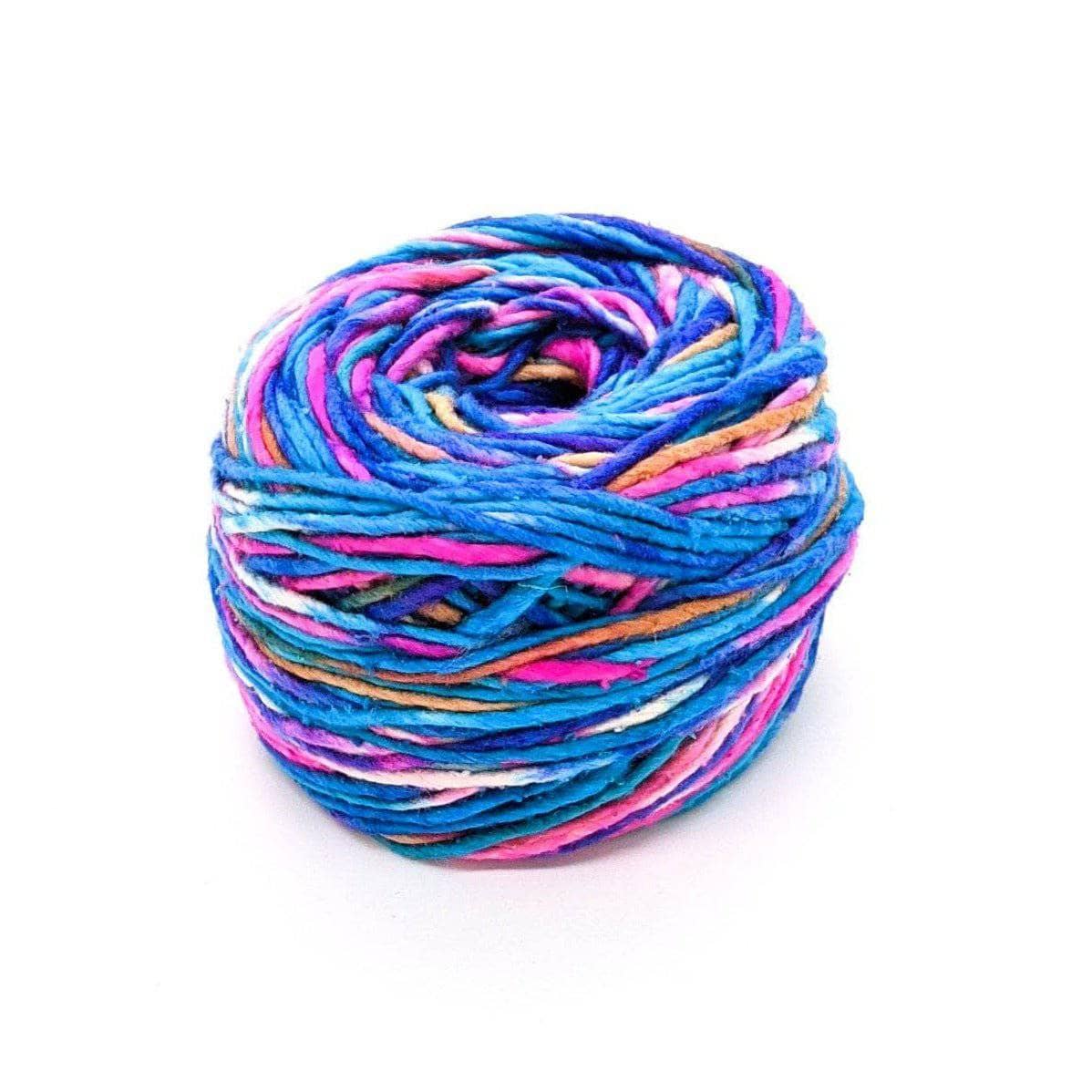 Heritage Cowl Knitting Kit Multi-Color Silk Roving Pattern