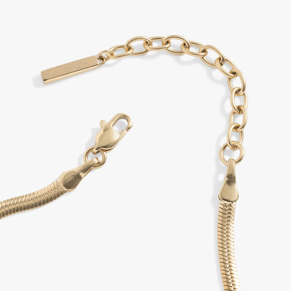 Everyday Herringbone Chain Bracelet in Gold and Silver
