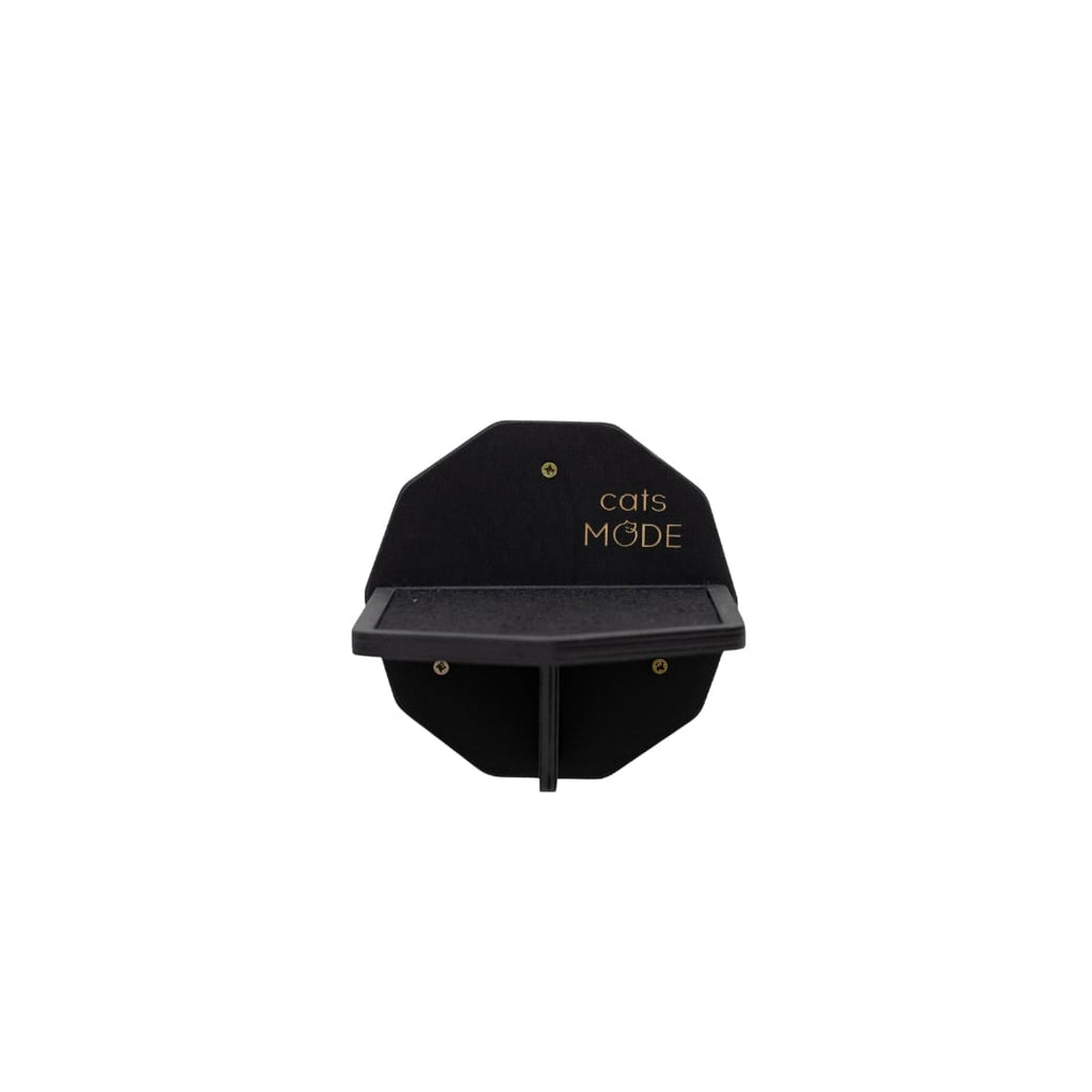 Modern Hexagon Cat Wall Step - Black Floating Climbing Perch