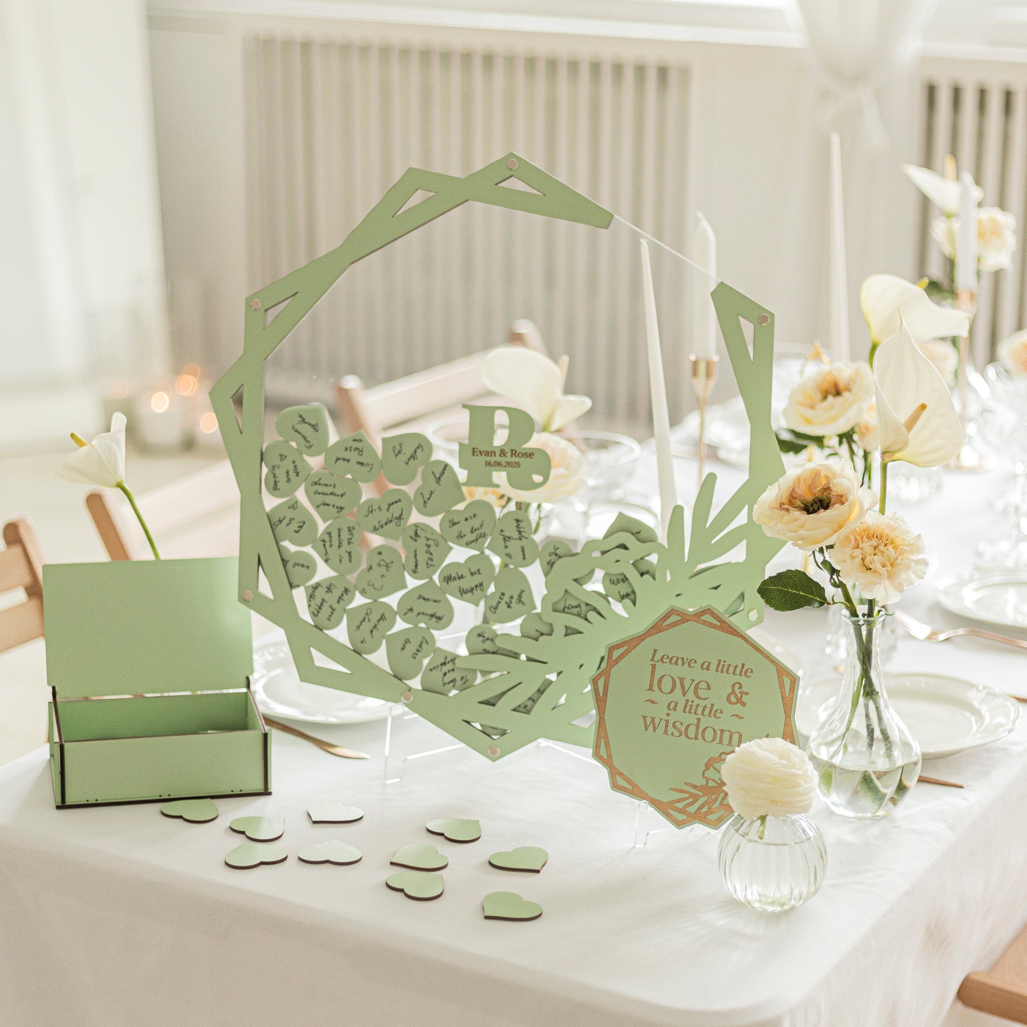 Acrylic Hexagon Guest Book for Weddings & Special Events