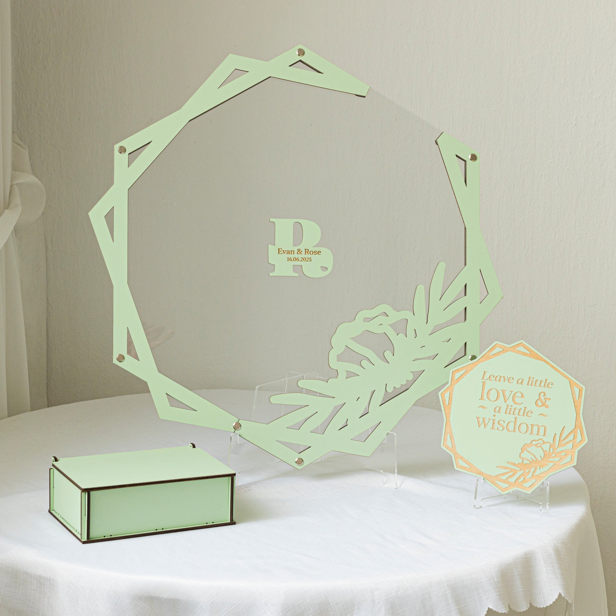 Acrylic Hexagon Guest Book for Weddings & Special Events