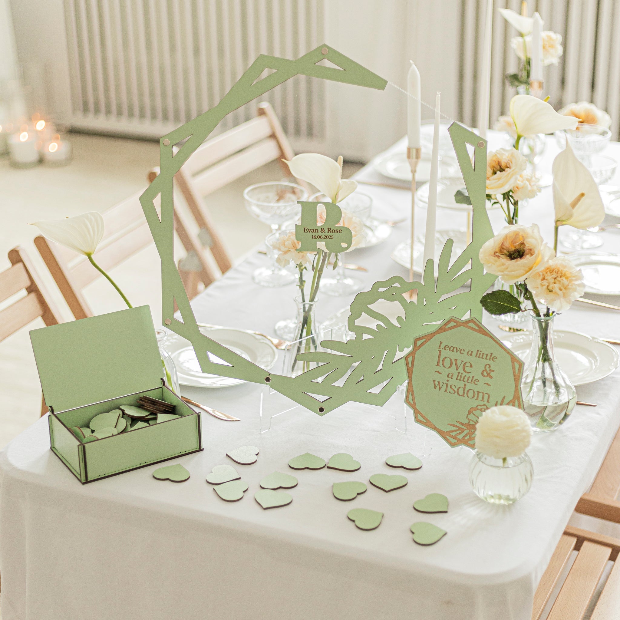 Acrylic Hexagon Guest Book for Weddings & Special Events