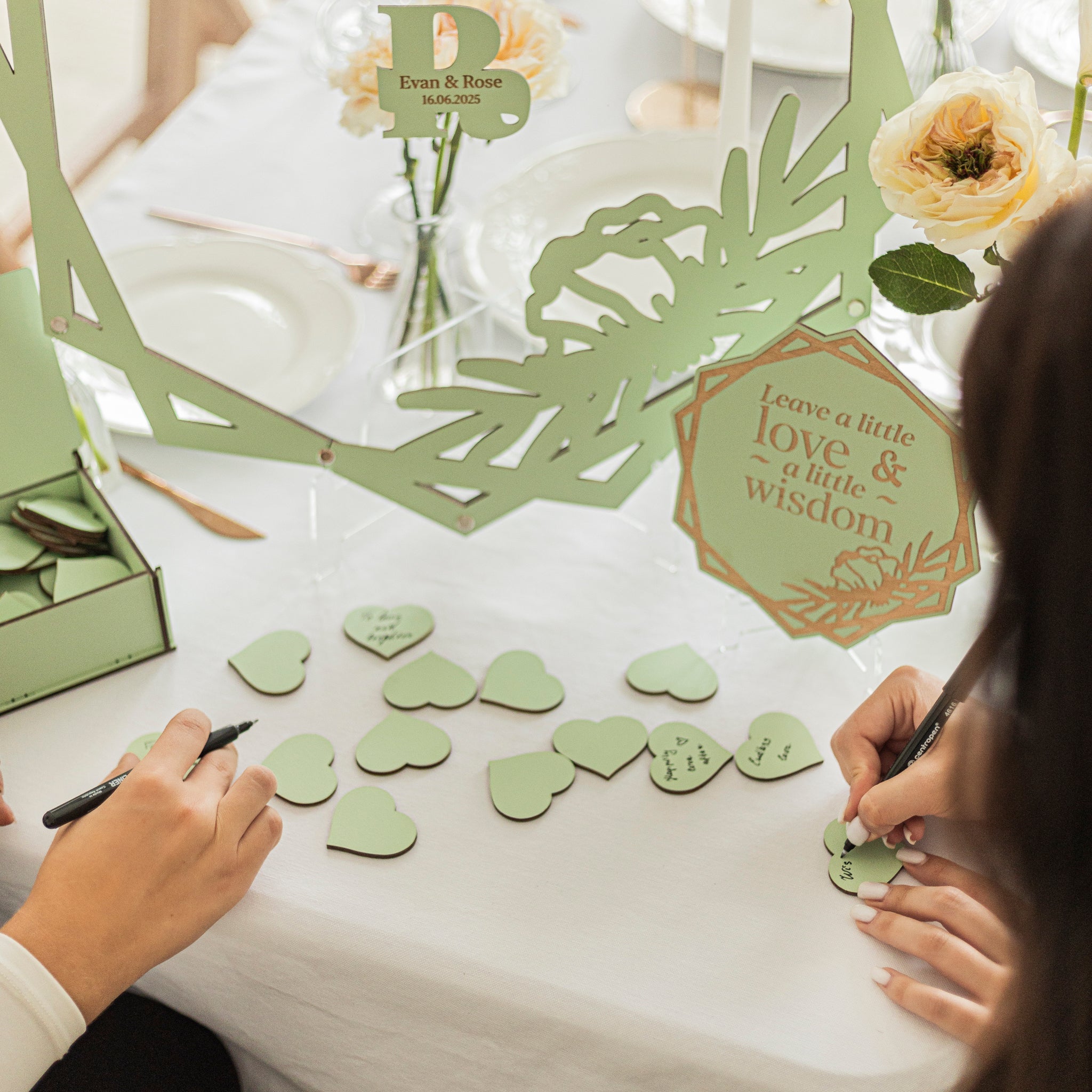 Acrylic Hexagon Guest Book for Weddings & Special Events