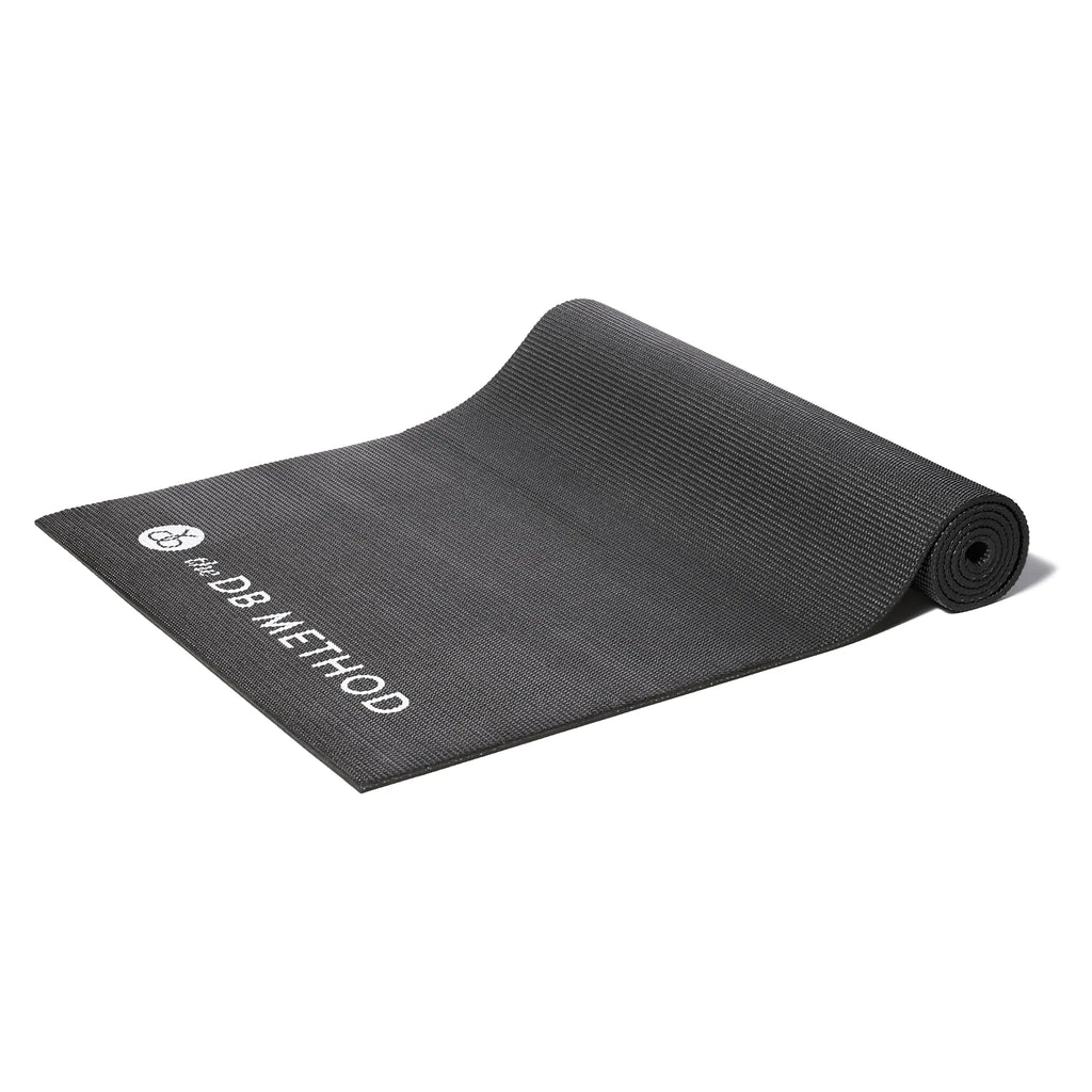 The DB Method Machine Yoga Mat for Home Gym Exercise Equipment Machine Stability Non Slip Indoor Mat for Pilates Stretching Fitness Bike or Squat Machine Floor Protector Mats Black
