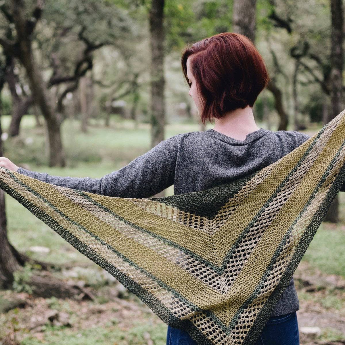 Hibiscus Shawl Knitting Pattern for DK Weight Silk Yarn