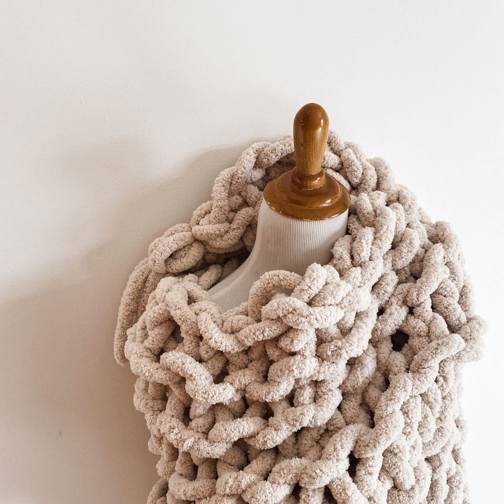 Hickory Tree Arm Knit Shawl Pattern - Beginner DIY Project