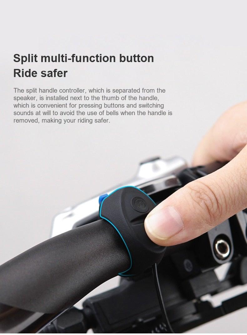 120dB Electric Bike Horn for Kids Scooters - Waterproof USB Recharge
