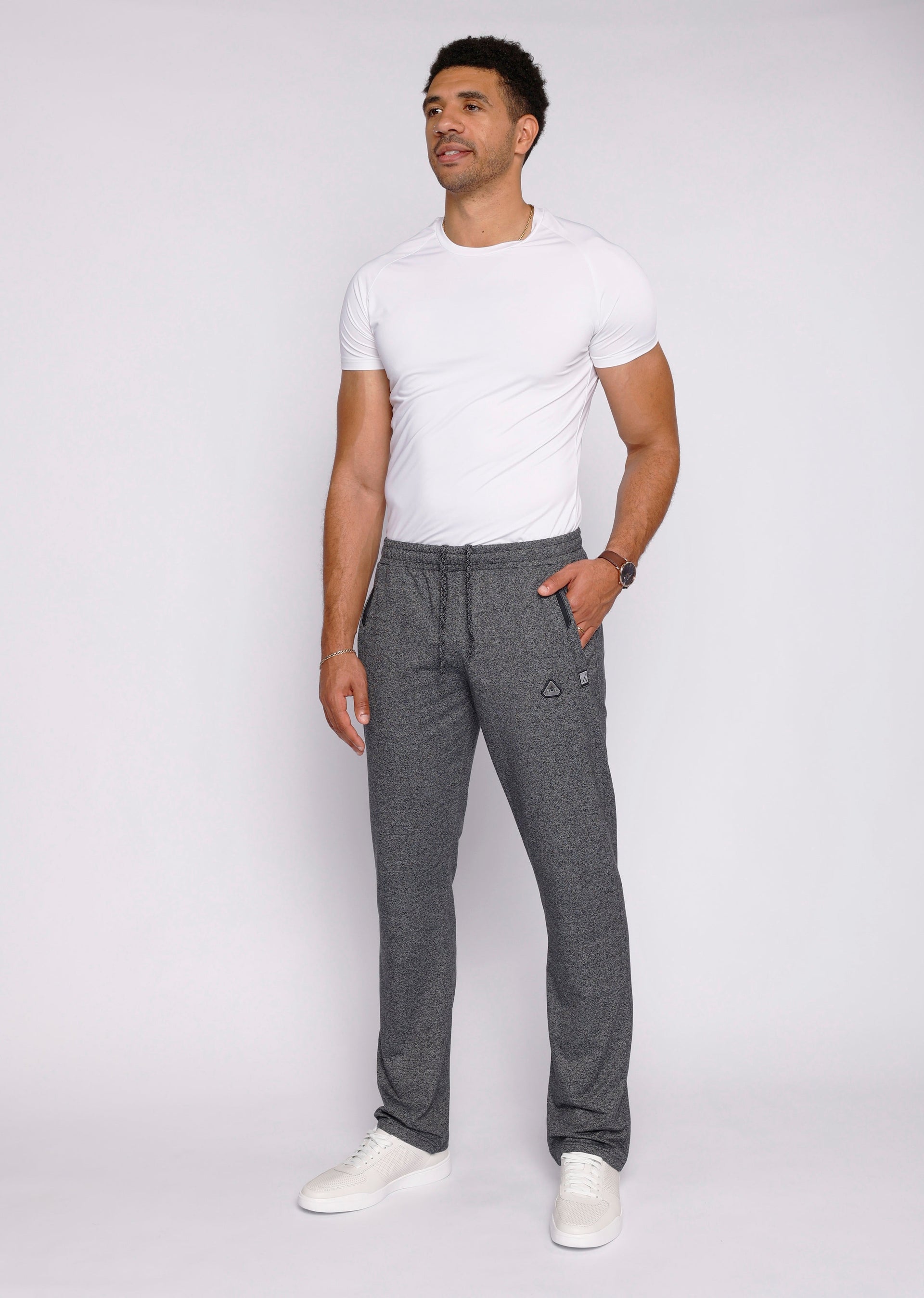 Men's Athletic Straight Fit Sweatpants in Grey - Image 27