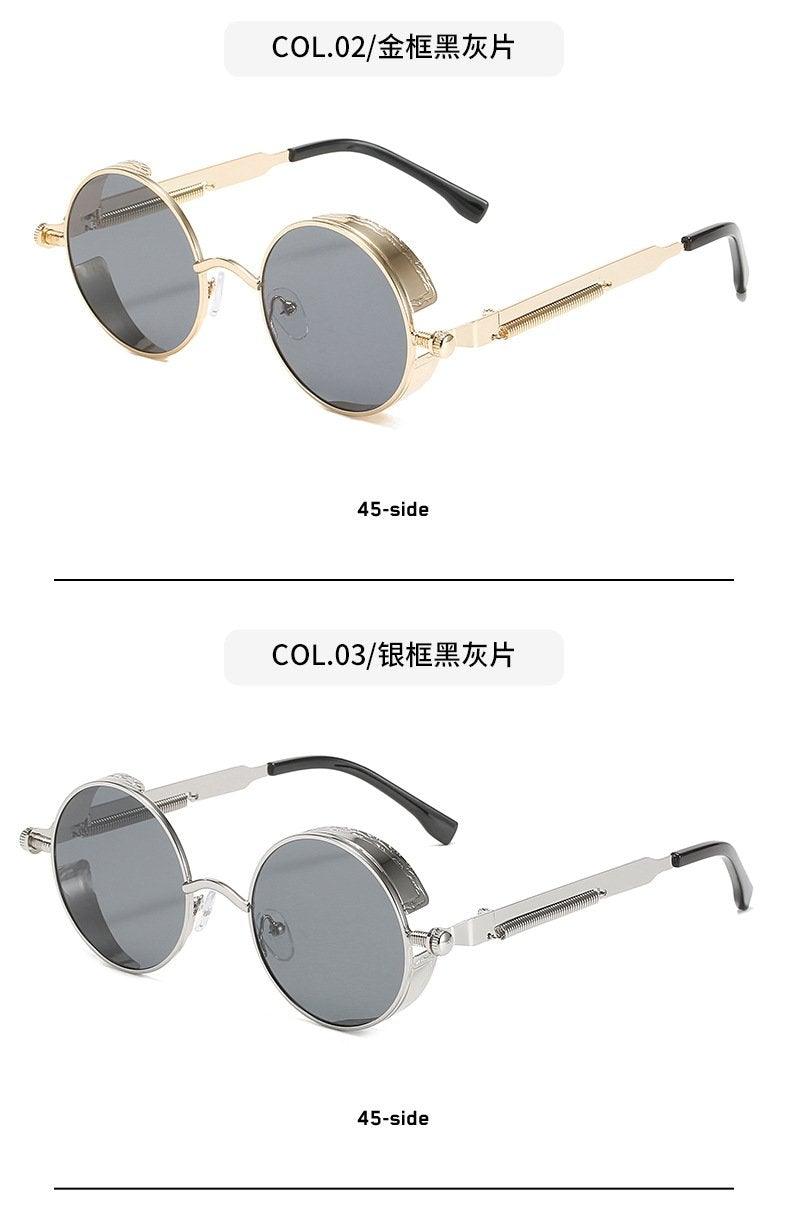 Retro Round Metal Frame Sunglasses with UV400 Polarized Lenses