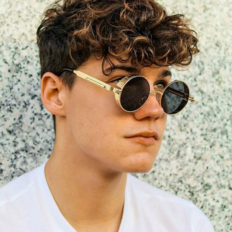 Retro Round Metal Frame Sunglasses with UV400 Polarized Lenses