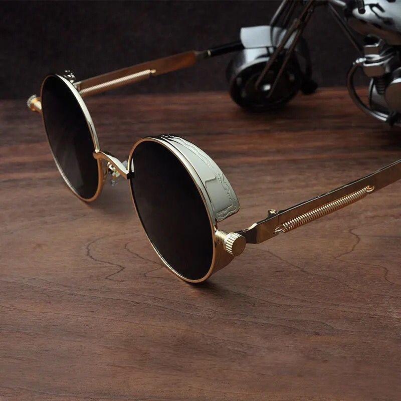Retro Round Metal Frame Sunglasses with UV400 Polarized Lenses