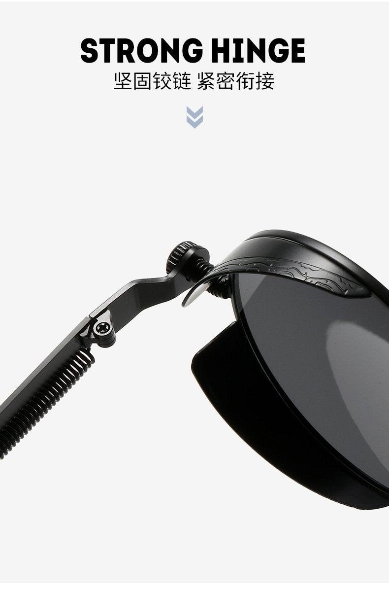 Retro Round Metal Frame Sunglasses with UV400 Polarized Lenses