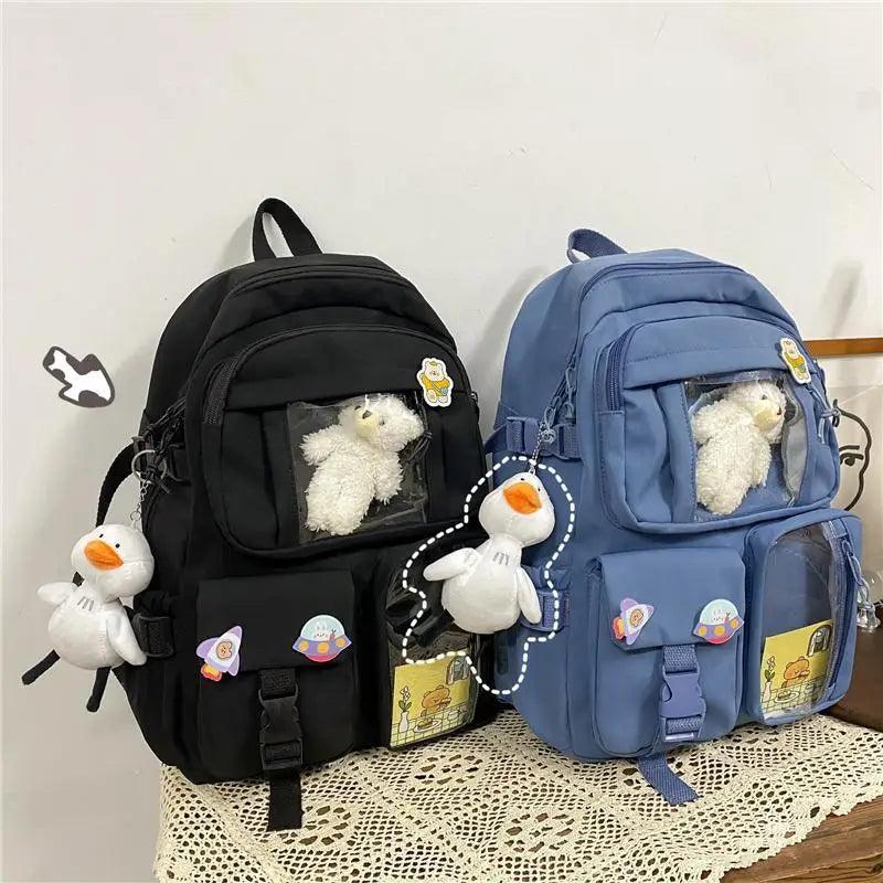 Large Capacity Waterproof Nylon Backpack for School and Travel