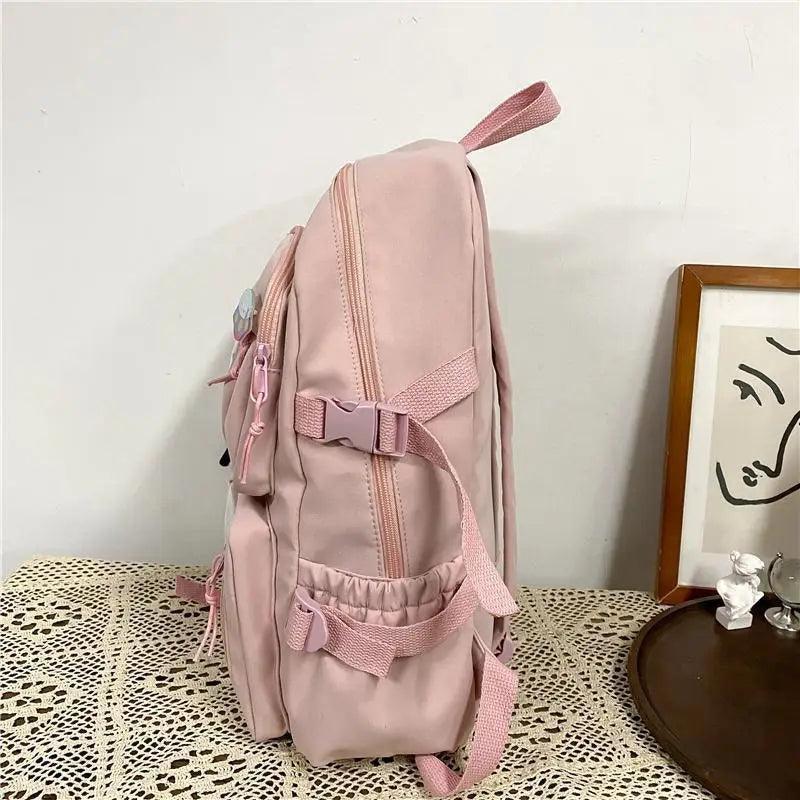 Large Capacity Waterproof Nylon Backpack for School and Travel