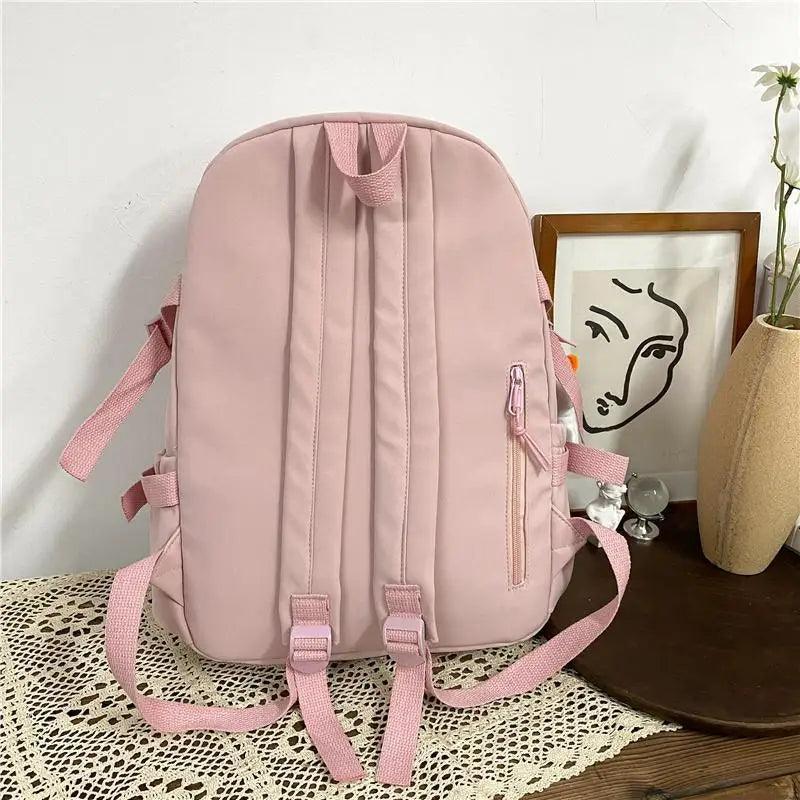 Large Capacity Waterproof Nylon Backpack for School and Travel