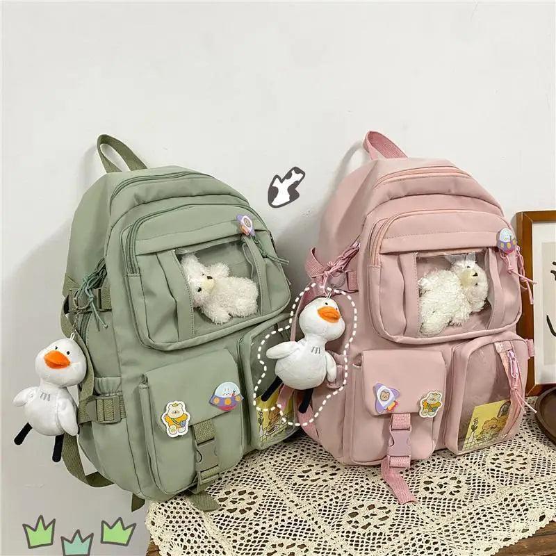 Large Capacity Waterproof Nylon Backpack for School and Travel