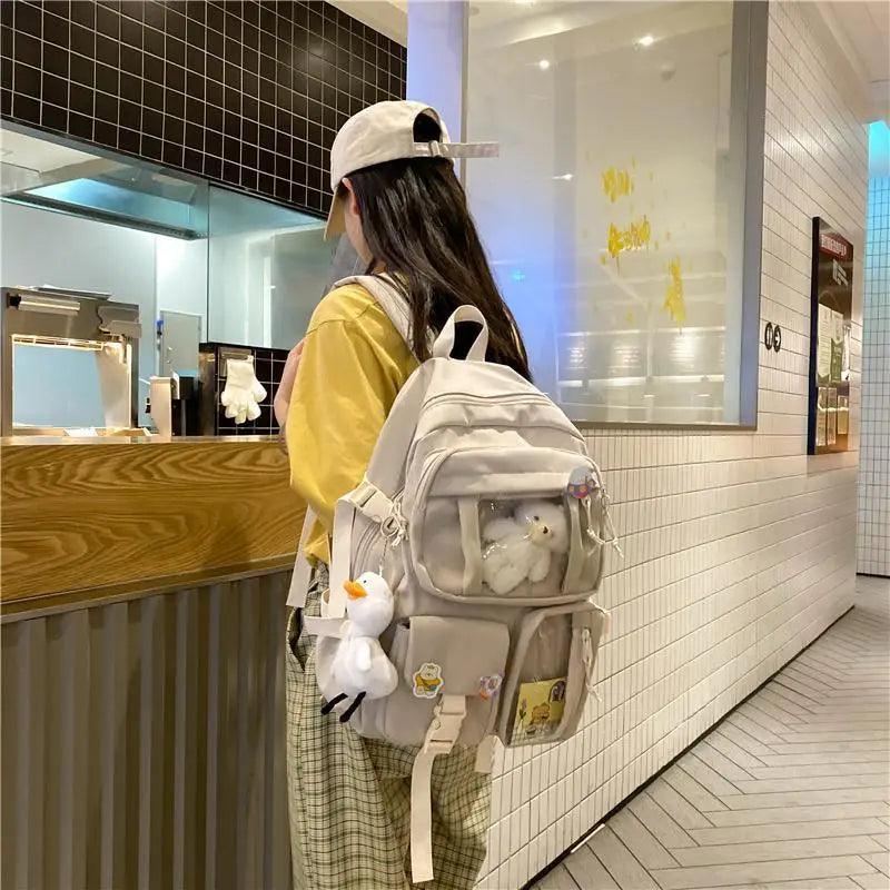 Large Capacity Waterproof Nylon Backpack for School and Travel