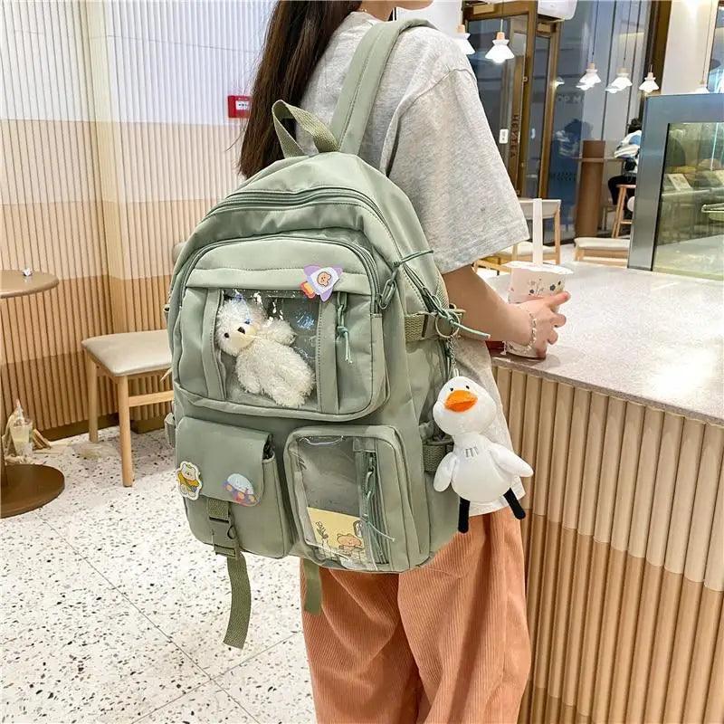 Large Capacity Waterproof Nylon Backpack for School and Travel