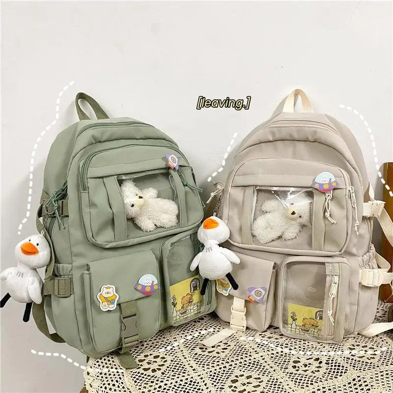 Large Capacity Waterproof Nylon Backpack for School and Travel