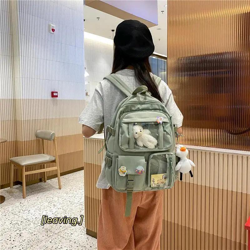 Large Capacity Waterproof Nylon Backpack for School and Travel